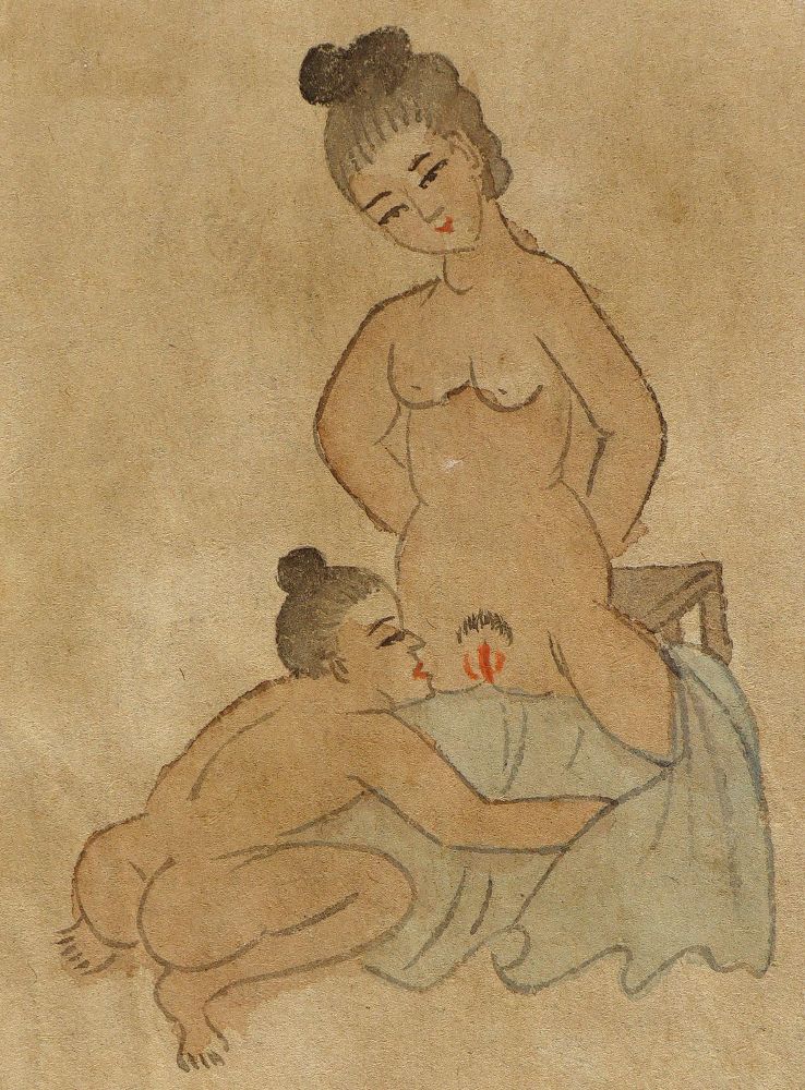 Große Abbildung Nr.1: 126-2682 Asiatisches Pärchen: (Varia, Erotika - Galantes)