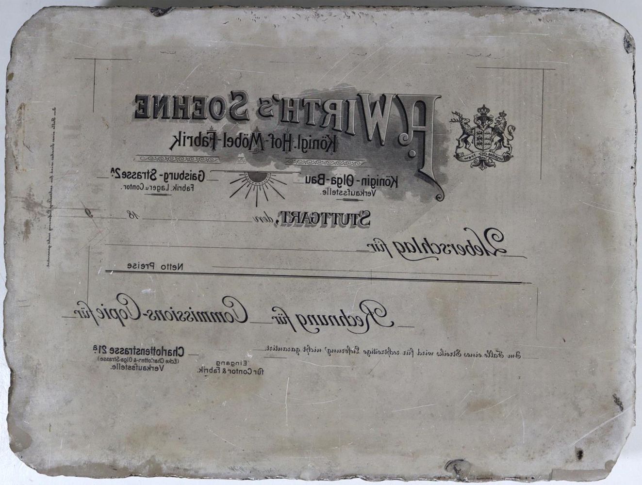 Große Abbildung Nr.1: 126-2738 Lithographie-Stein.: (Varia)