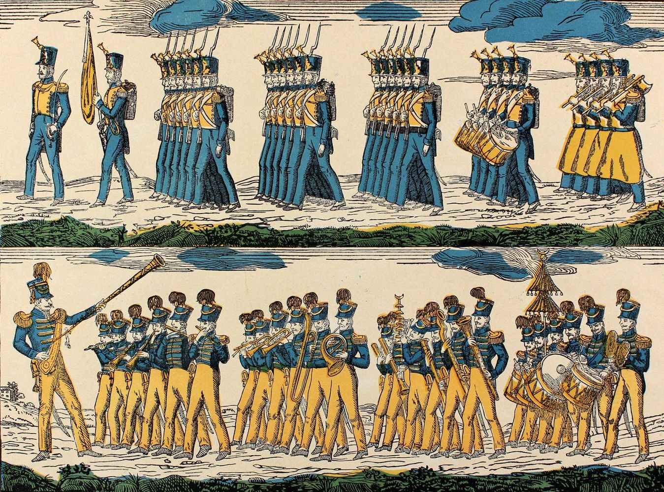 Große Abbildung Nr.1: 126-2749 Militärdastellungen.: (Varia, Militaria)