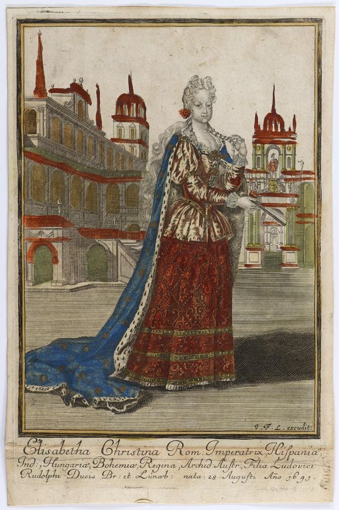 Große Abbildung Nr.1: 126-2775 Elisabeth Christina, Königin von Spanien.: (Varia, Portait)