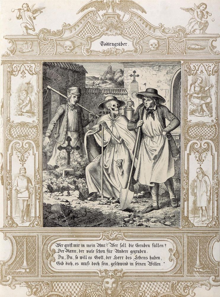 Große Abbildung Nr.1: 126-2863 Todtengräber.: (Varia, Totentanz)