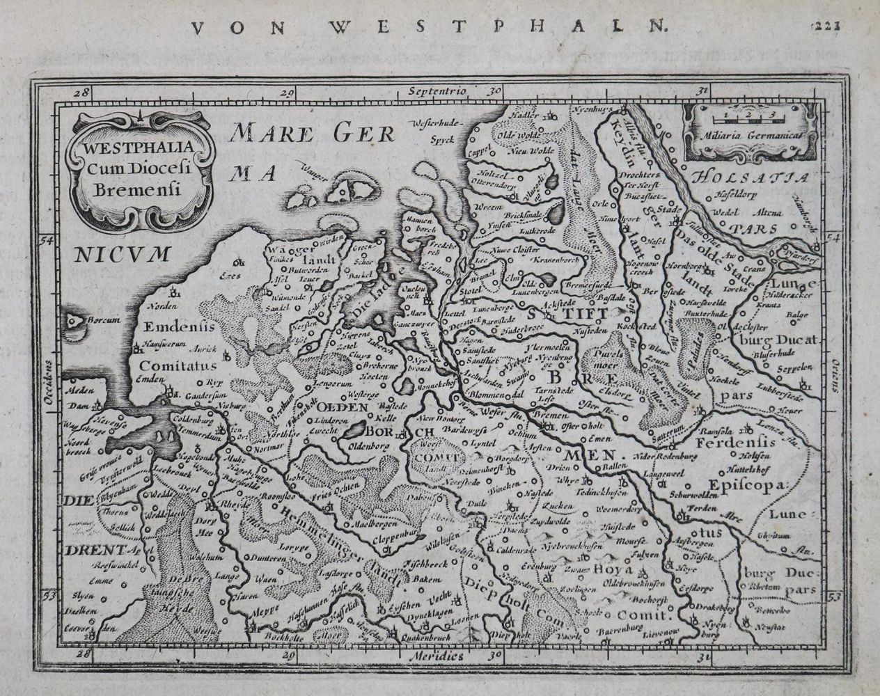 Große Abbildung Nr.1: 126-2993 Westphaia cum Diocesi Bremensi.: (Deutschland)