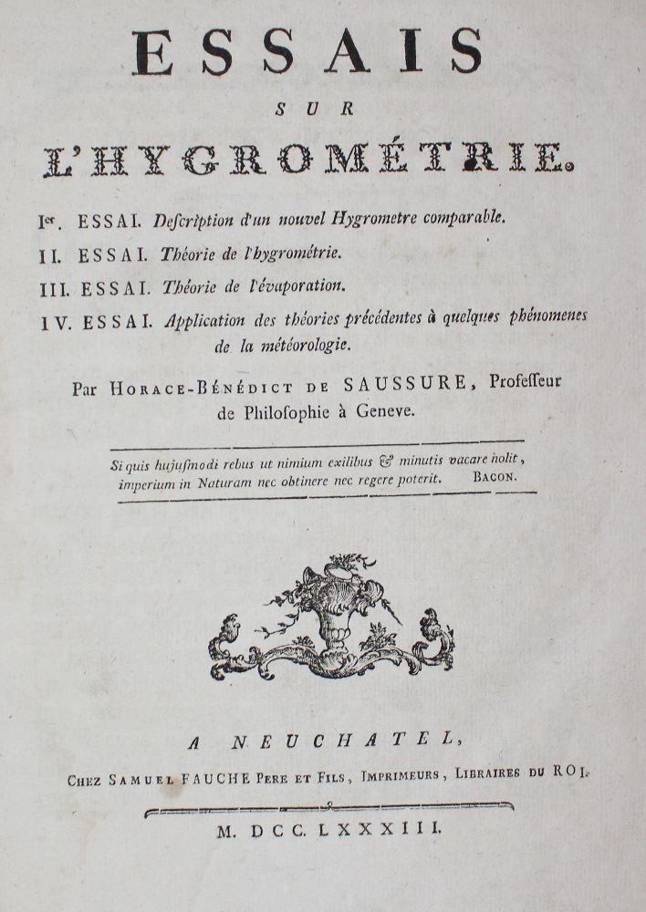 Große Abbildung Nr.1: 126-303 Saussure,H.B.de.: (Aus der Sammlung Professor Dr.Dr.Johannes Büttner Teil 1)