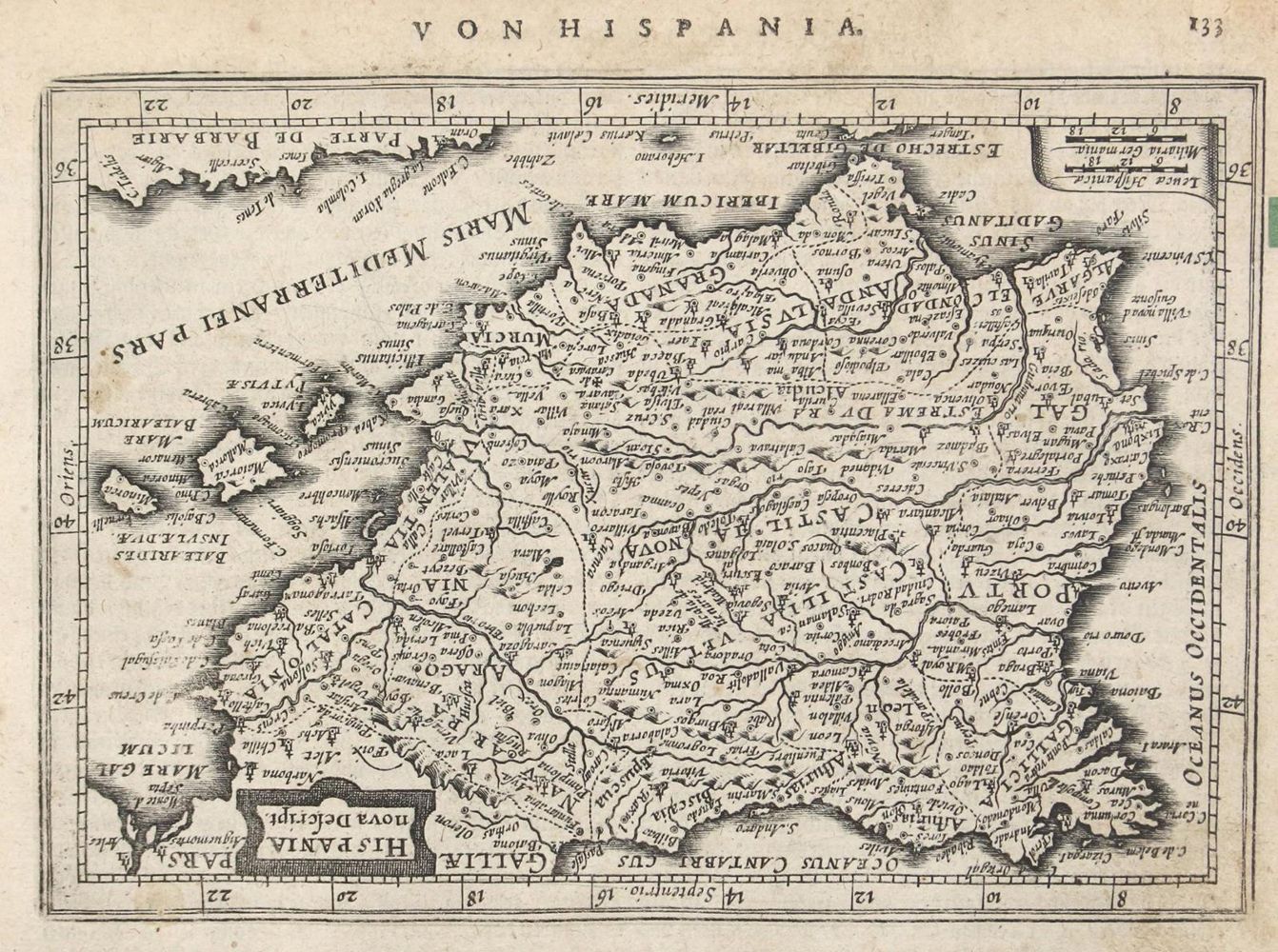 Große Abbildung Nr.1: 126-3257 Hispania nova Descript.: (Ausland, Spanien.)