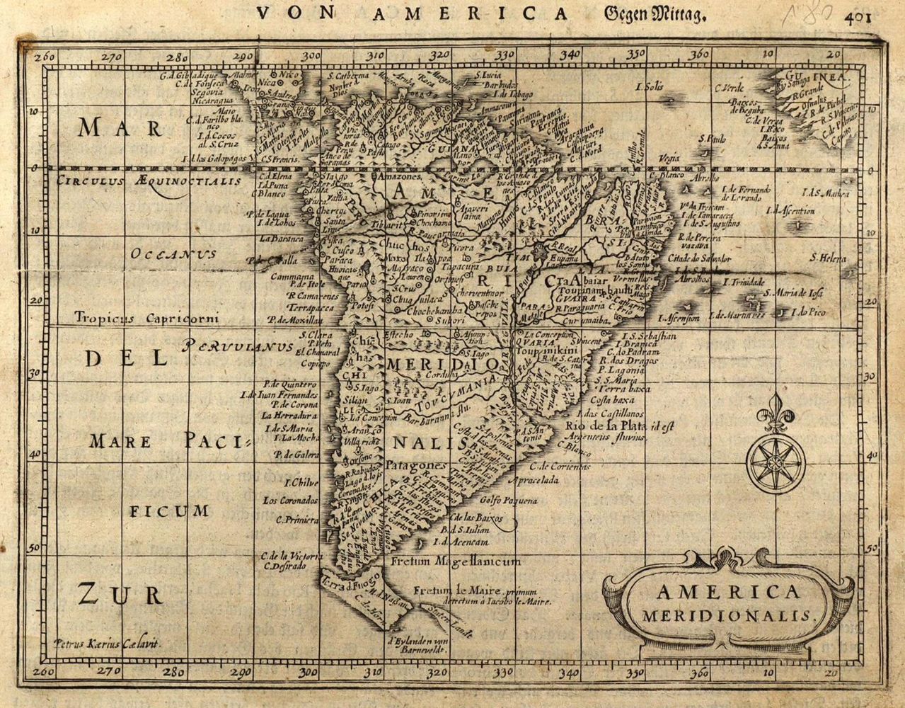 Große Abbildung Nr.1: 126-3267 America Meridionalis.: (Ausland, Südamerika)