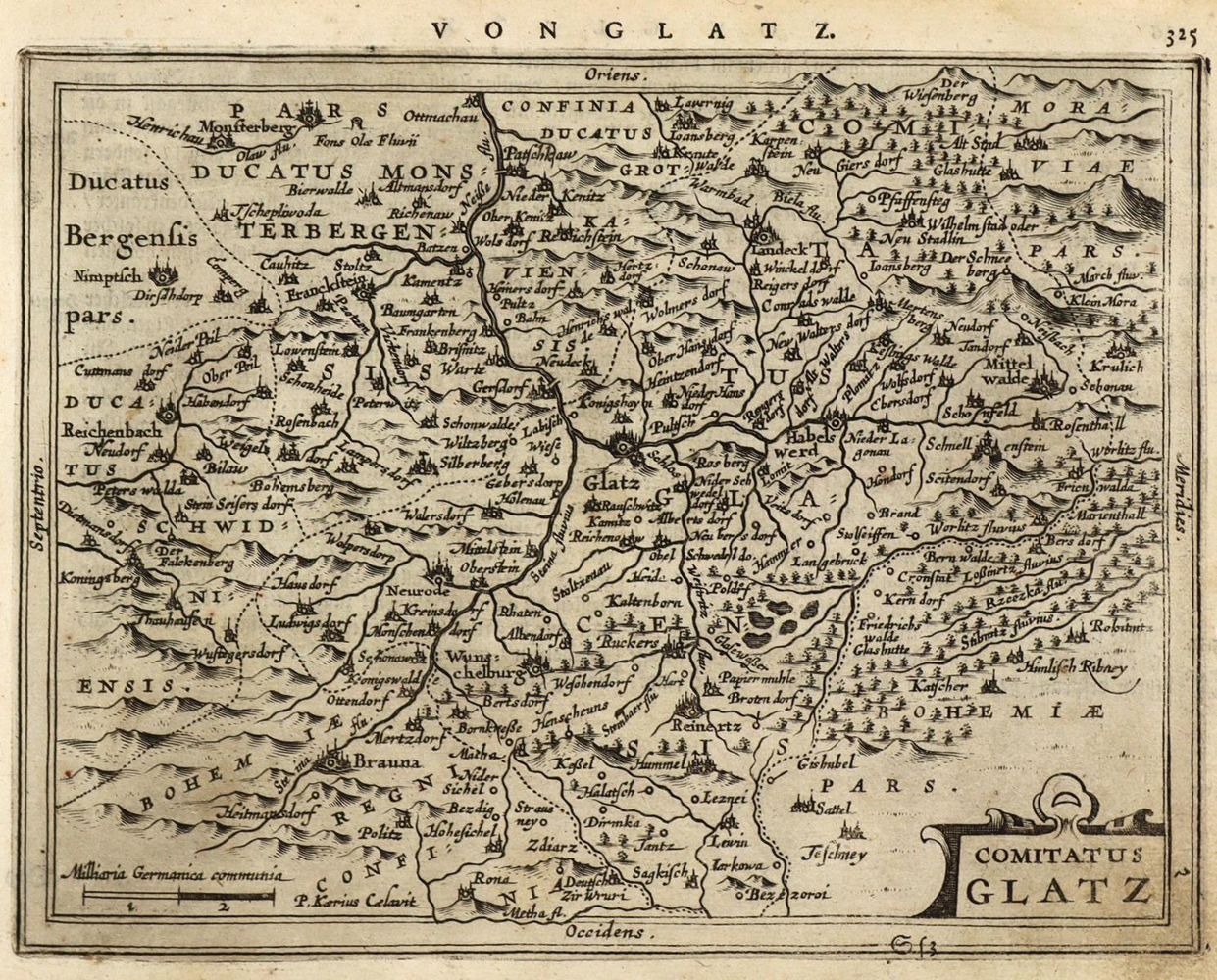 Große Abbildung Nr.1: 126-3274 Comitatus Glatz.: (Ausland, Tschechien)