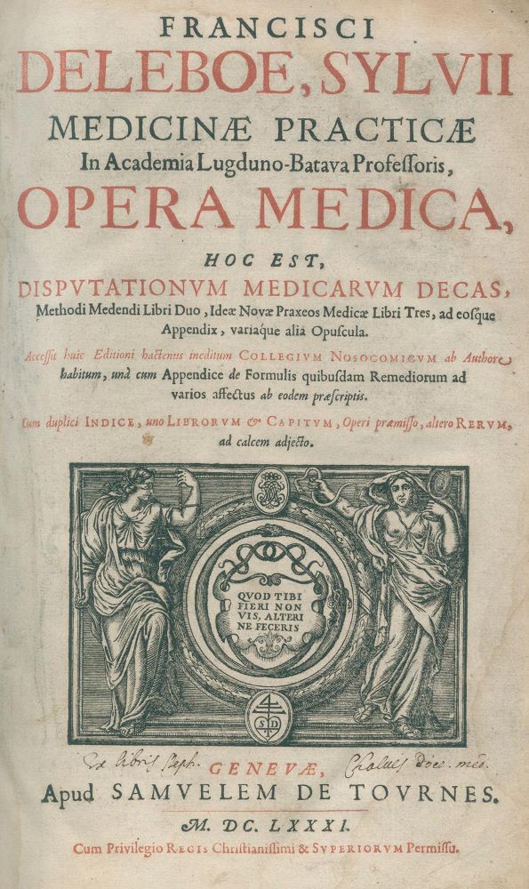 Große Abbildung Nr.1: 126-329 Sylvius, Fr. de le Boe,: (Aus der Sammlung Professor Dr.Dr.Johannes Büttner Teil 1)
