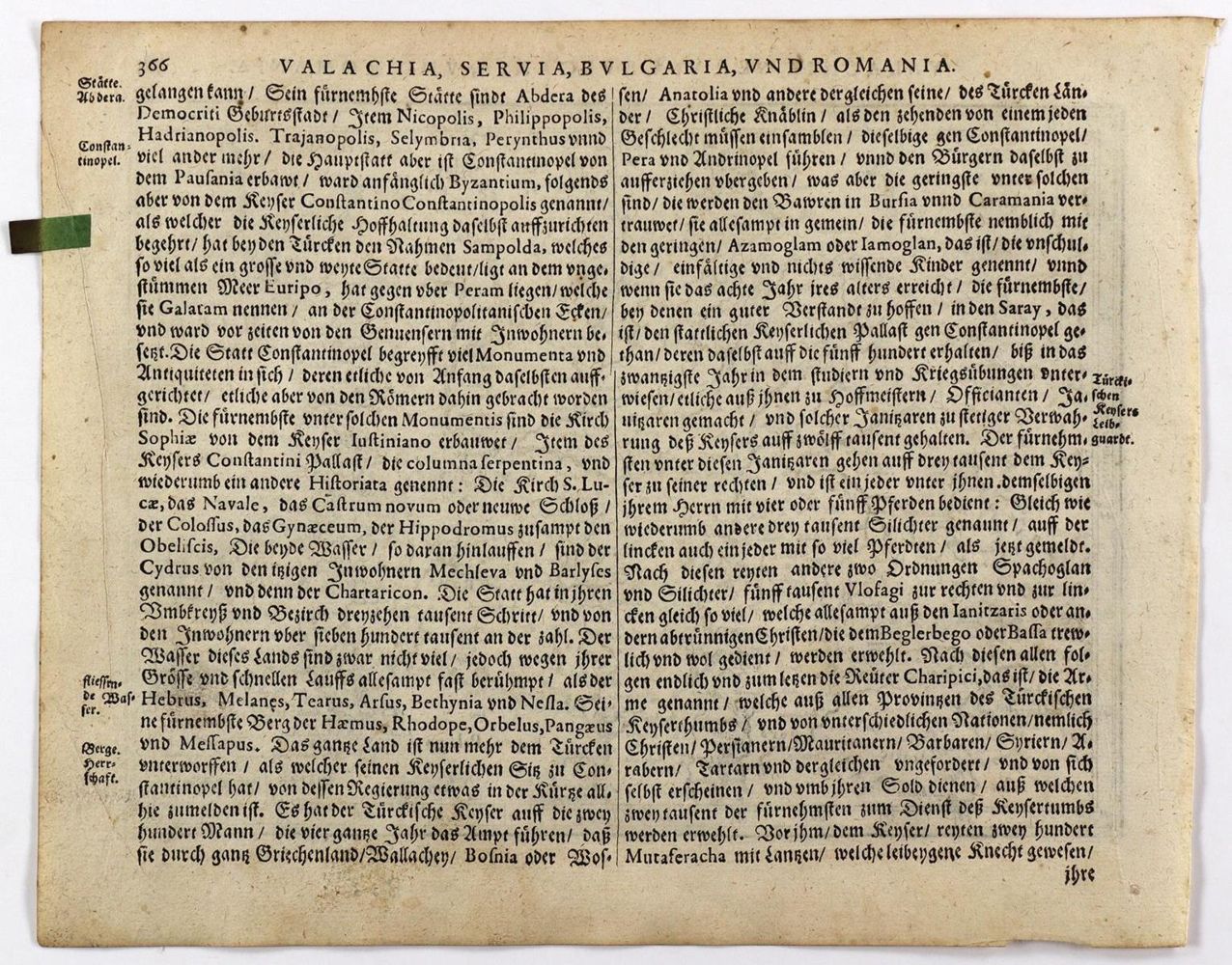 Große Abbildung Nr.2: 126-3308 Walachia, Servia, Bulgaria, Romania.: (Ausland)