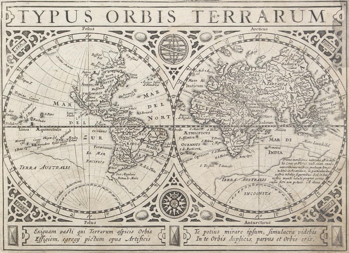 Große Abbildung Nr.1: 126-3309 Typus Orbis Terrarum.: (Ausland, Weltkarte)
