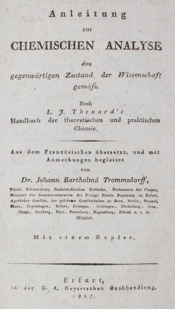 Große Abbildung Nr.1: 126-331 Thenard,L.J.: (Aus der Sammlung Professor Dr.Dr.Johannes Büttner Teil 1)