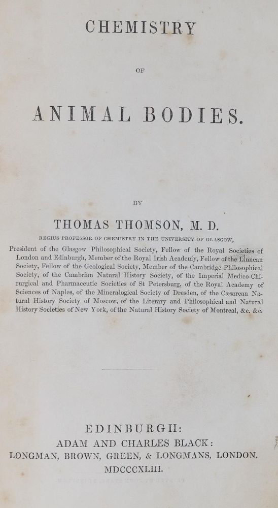 Große Abbildung Nr.1: 126-332 Thomson,T.: (Aus der Sammlung Professor Dr.Dr.Johannes Büttner Teil 1)