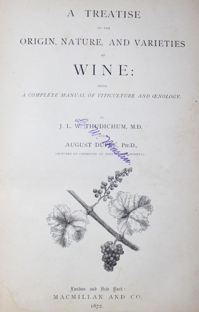 Große Abbildung Nr.1: 126-333 Thudichum,J.L.W. u. A.Dupre.: (Aus der Sammlung Professor Dr.Dr.Johannes Büttner Teil 1)