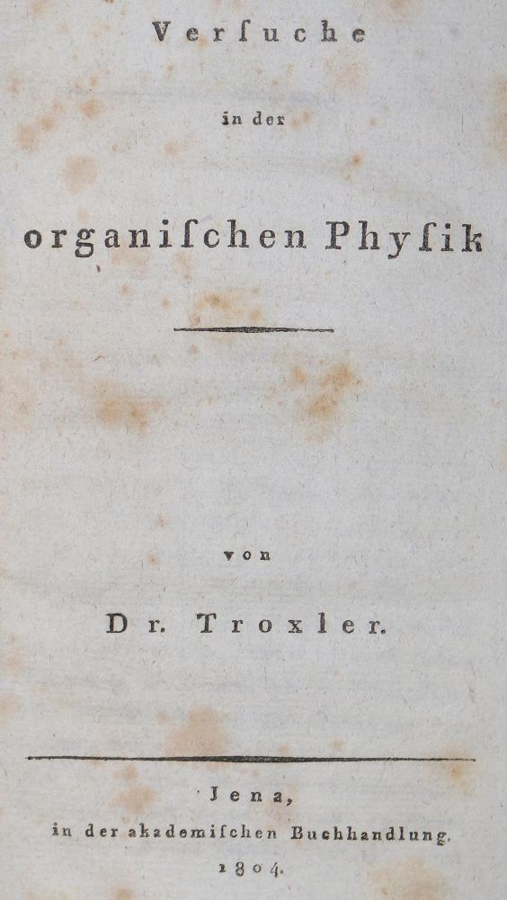 Große Abbildung Nr.1: 126-342 Troxler,(I.P.V.).: (Aus der Sammlung Professor Dr.Dr.Johannes Büttner Teil 1)