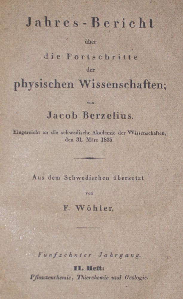 Große Abbildung Nr.1: 126-35 Berzelius,J.: (Aus der Sammlung Professor Dr.Dr.Johannes Büttner Teil 1)