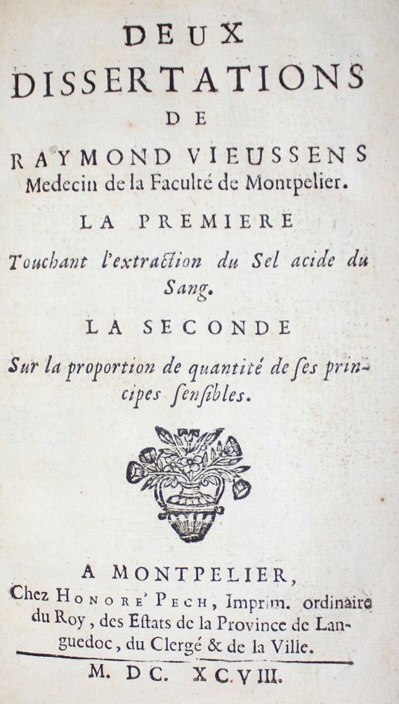 Große Abbildung Nr.1: 126-352 Vieussens,R.de.: (Aus der Sammlung Professor Dr.Dr.Johannes Büttner Teil 1)