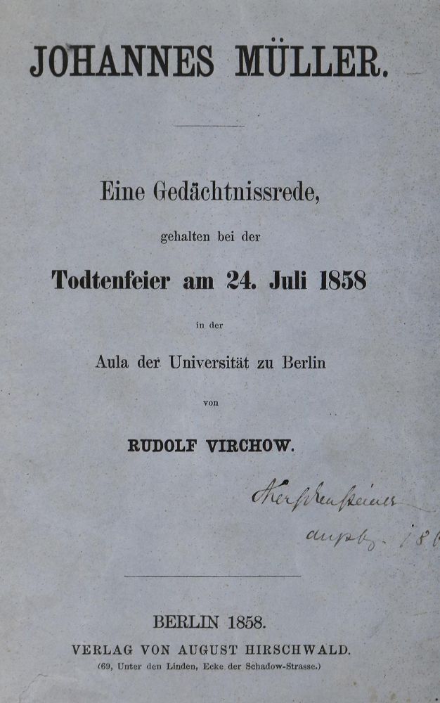 Große Abbildung Nr.1: 126-356 Virchow,R.: (Aus der Sammlung Professor Dr.Dr.Johannes Büttner Teil 1)