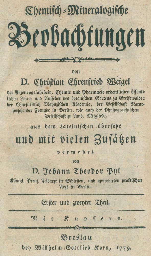Große Abbildung Nr.1: 126-363 Weigel,C.E.: (Aus der Sammlung Professor Dr.Dr.Johannes Büttner Teil 1)
