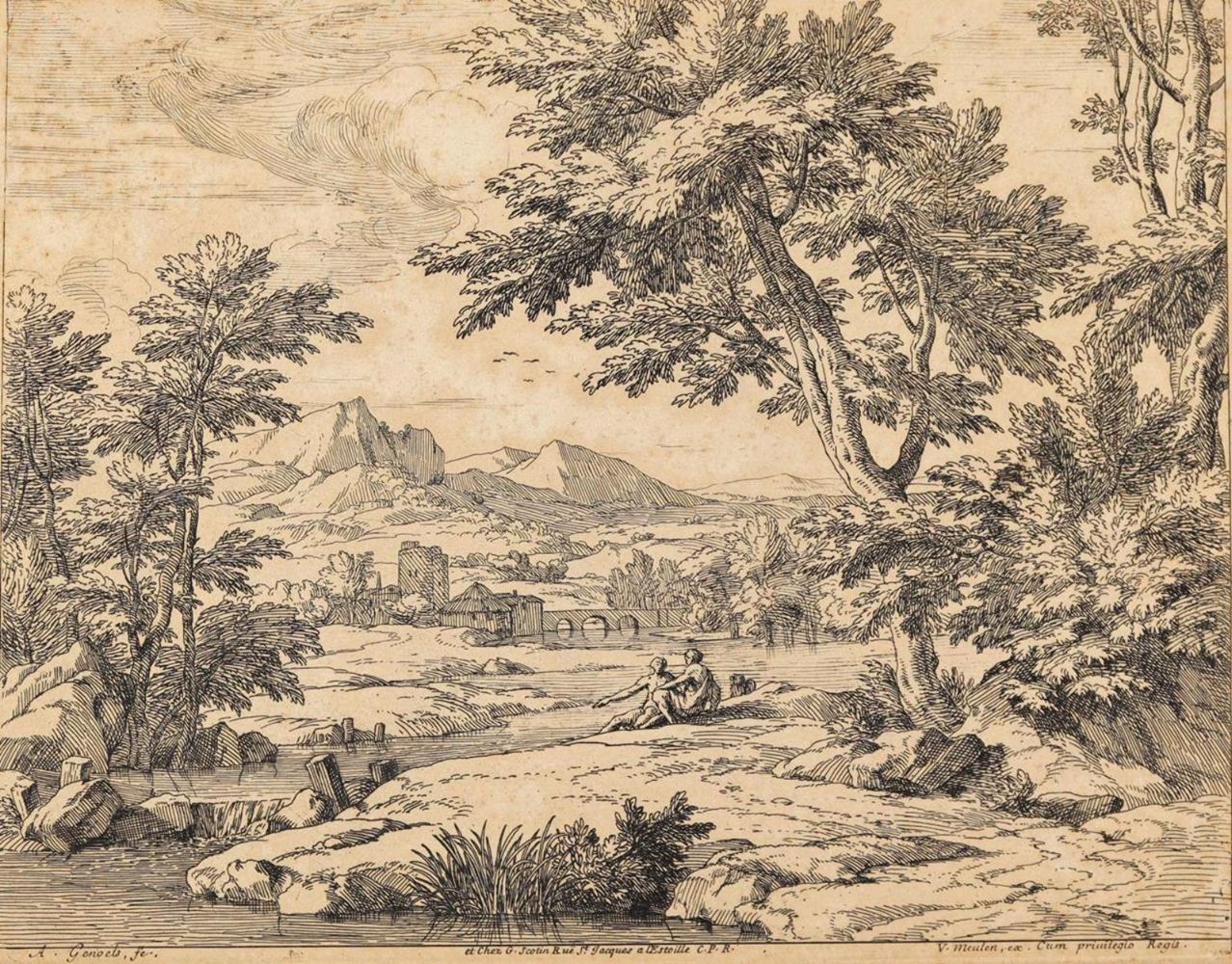 Große Abbildung Nr.2: 126-3667 Genoels, Abraham: (Künstlergraphik)