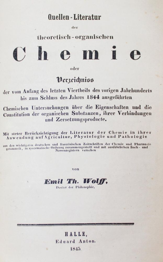 Große Abbildung Nr.1: 126-374 Wolff,E.T.: (Aus der Sammlung Professor Dr.Dr.Johannes Büttner Teil 1)