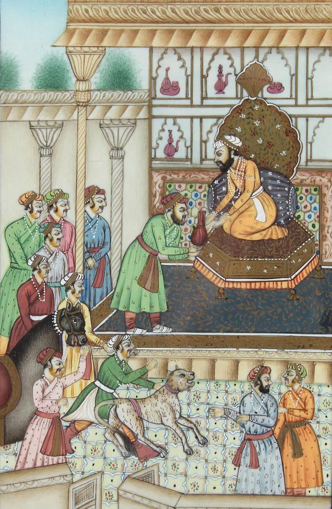 Große Abbildung Nr.1: 126-3780 Indische Miniatur.: (Künstlergraphik)