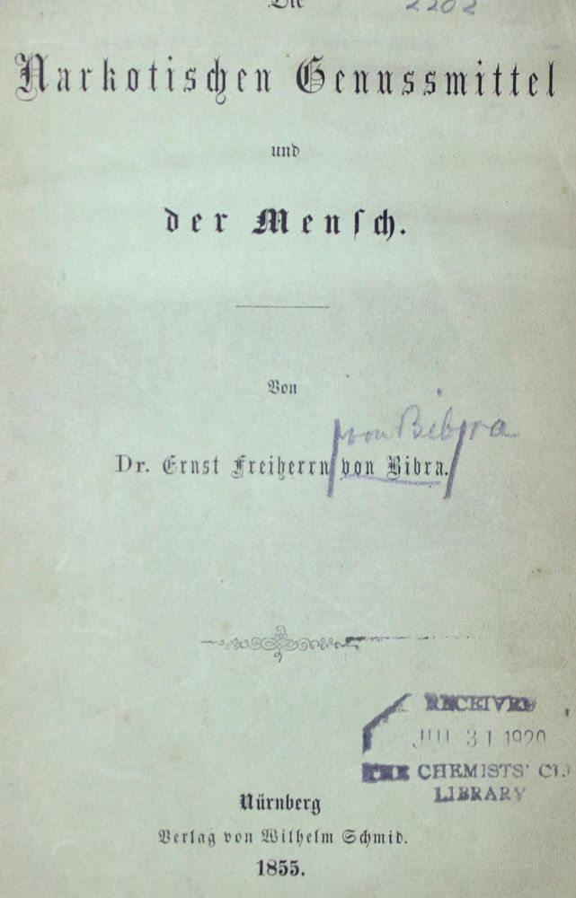 Große Abbildung Nr.1: 126-38 Bibra,E.v.: (Aus der Sammlung Professor Dr.Dr.Johannes Büttner Teil 1)