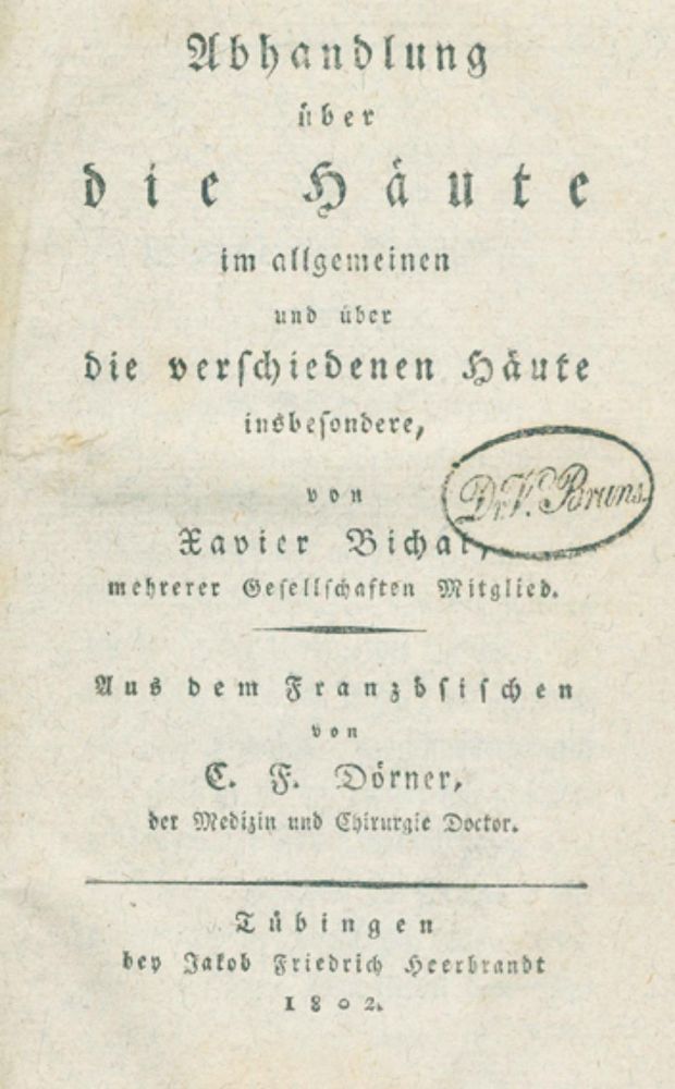 Große Abbildung Nr.1: 126-39 Bichat,X.: (Aus der Sammlung Professor Dr.Dr.Johannes Büttner Teil 1)