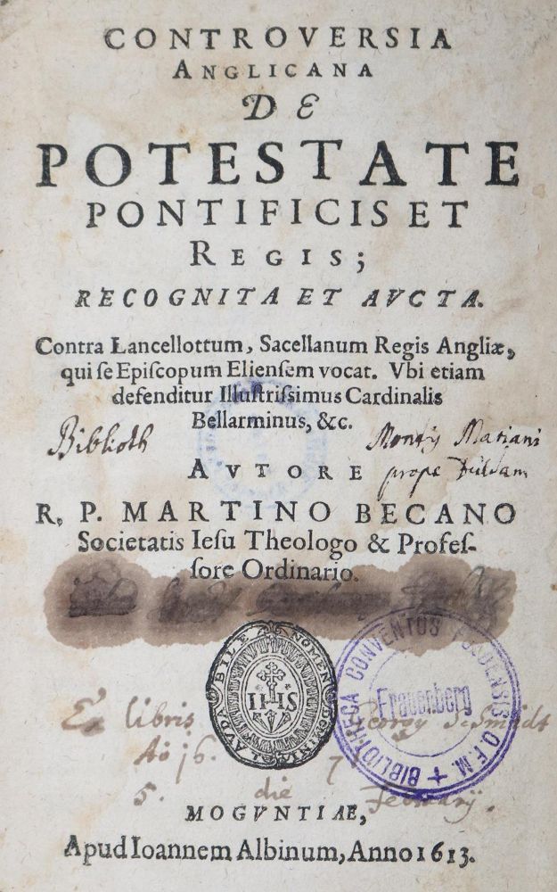 Große Abbildung Nr.1: 126-391 Becanus,M.: (Alte Drucke, Handschriften und Theologie)
