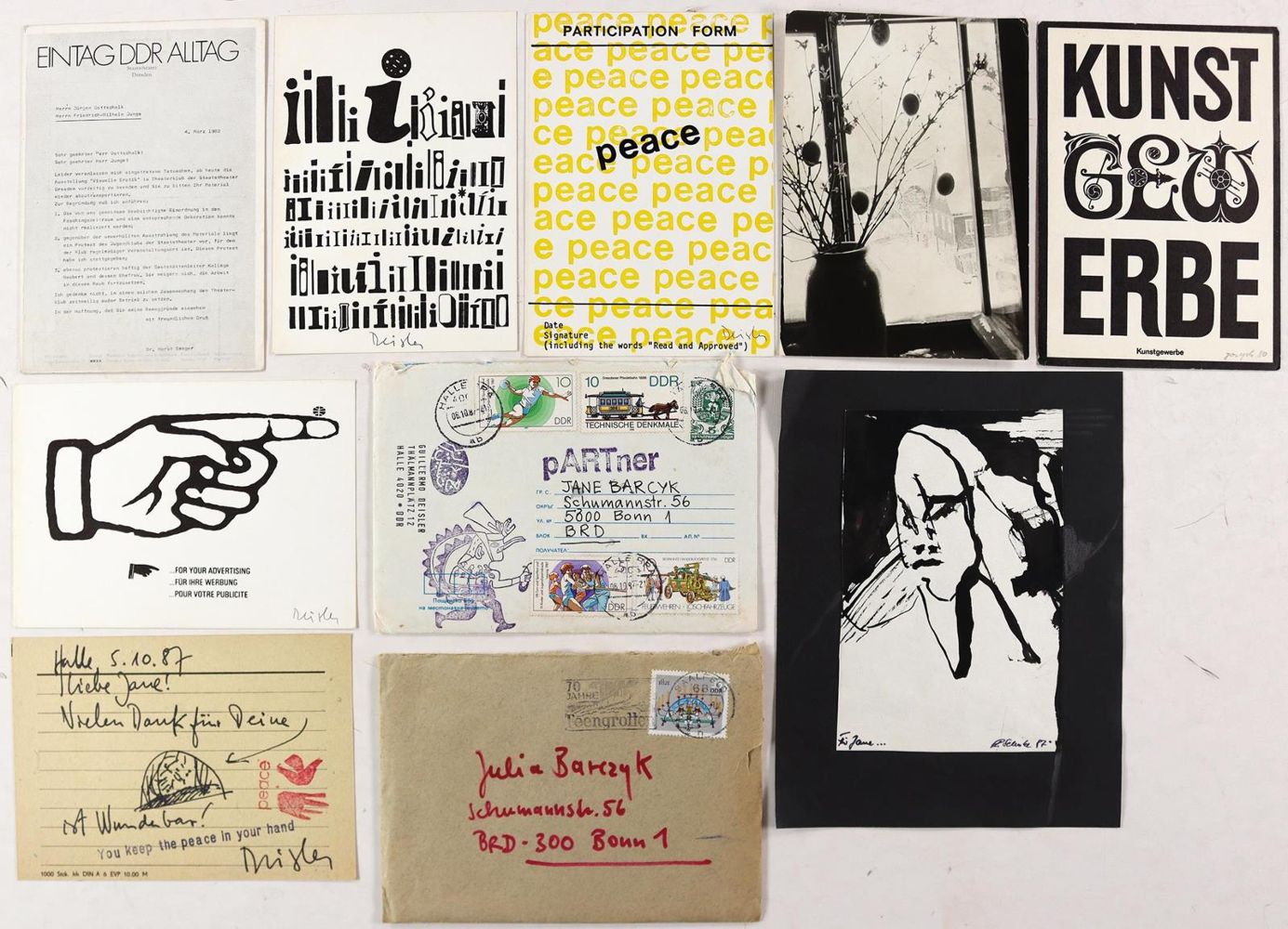 Große Abbildung Nr.1: 126-3961 Sammlung von: (Künstlergraphik, Mail Art)