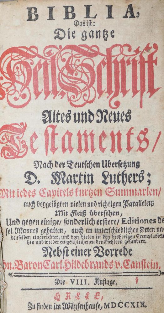 Große Abbildung Nr.1: 126-402 Biblia germanica.: (Bibeln)
