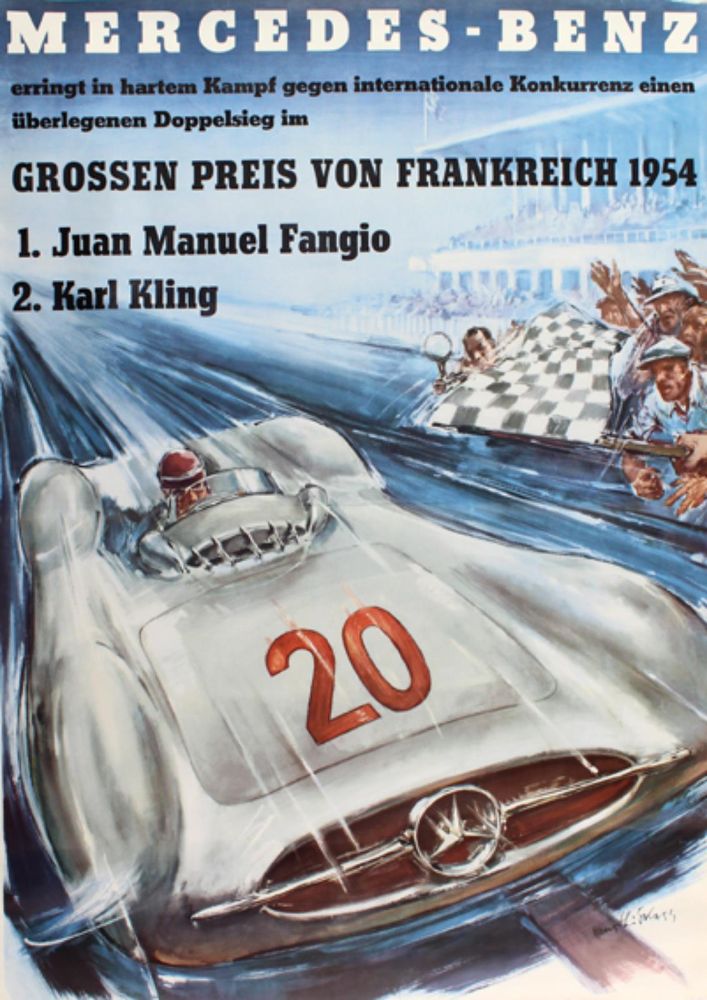 Große Abbildung Nr.1: 126-4146 Liska, Hans: (Künstlergraphik, Plakate, Mercedes-Benz)
