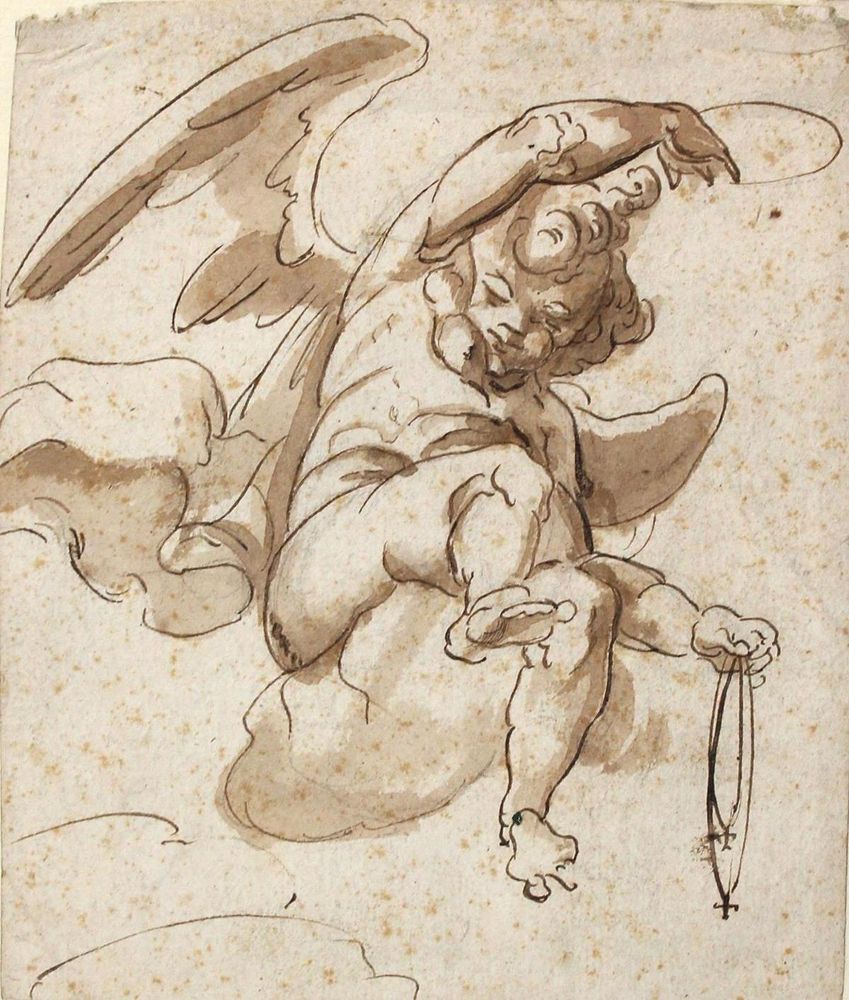 Große Abbildung Nr.1: 126-4183 Putto.: (Künstlergraphik)