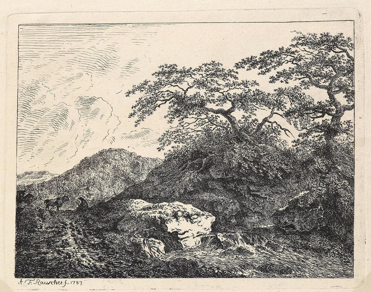 Große Abbildung Nr.1: 126-4190 Rauscher, Johann August Friedrich: (Künstlergraphik)