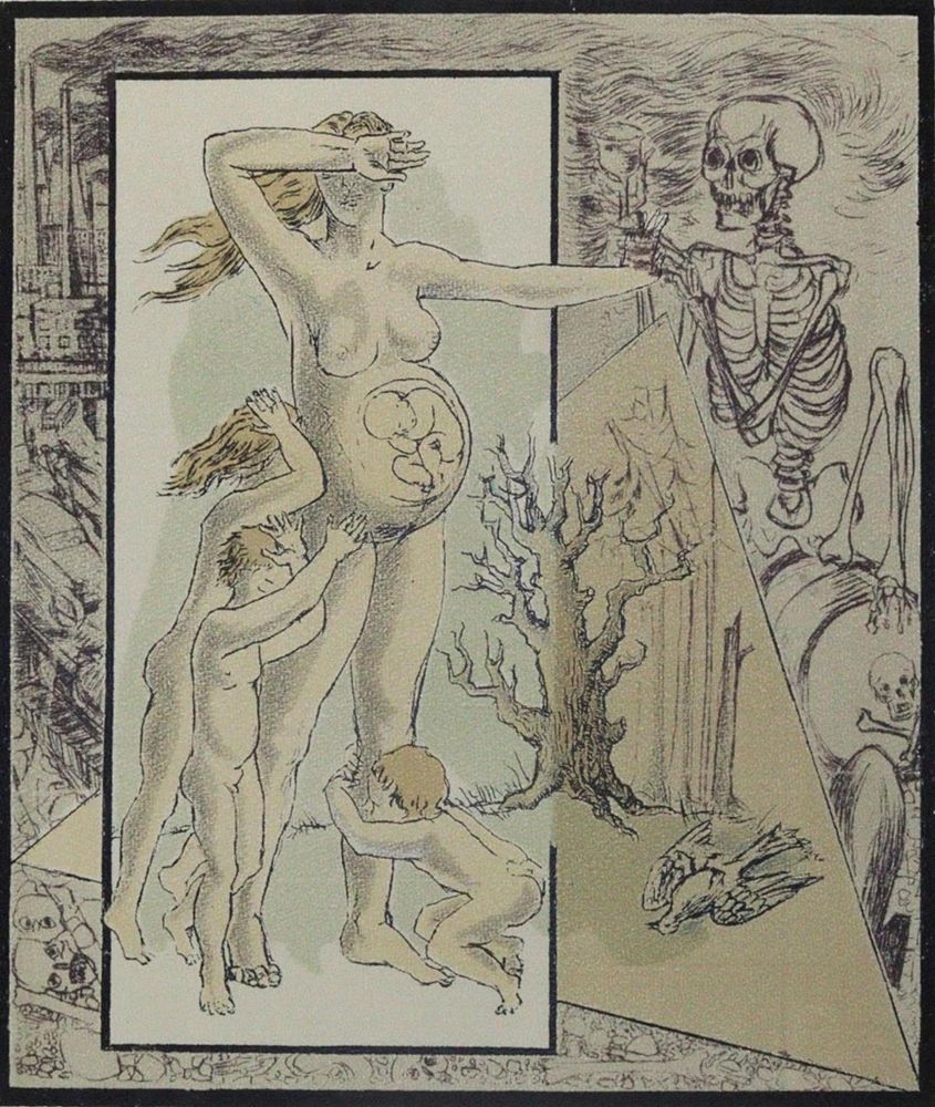 Große Abbildung Nr.1: 126-4389 Bock, Erika: (Künstlergraphik, Totentanz)