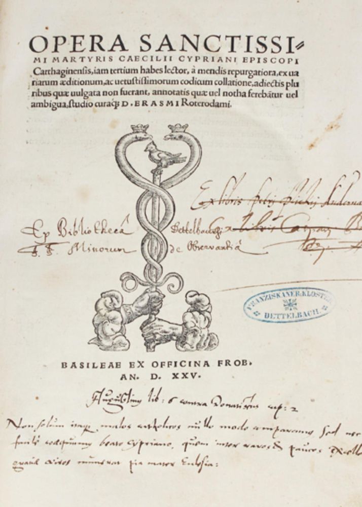 Große Abbildung Nr.1: 126-445 Cyprianus,C.: (Alte Drucke, Handschriften und Theologie)