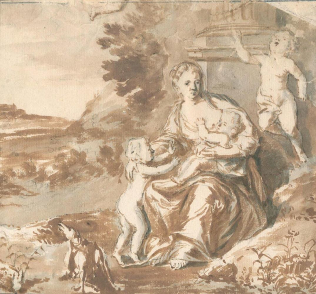 Große Abbildung Nr.1: 126-4471 Französische Schule: (Künstlergraphik, Zeichnung)