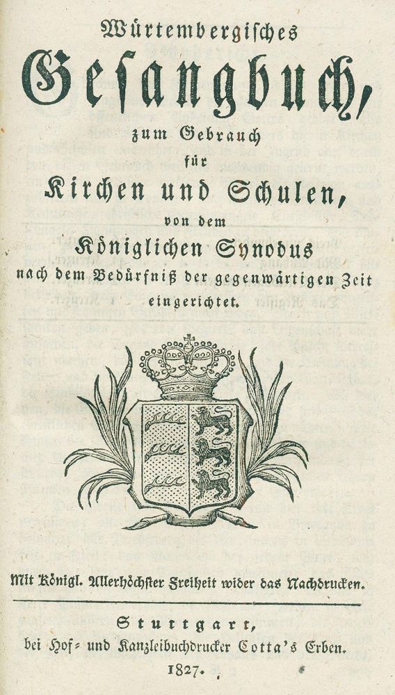 Große Abbildung Nr.2: 126-473 Würtembergisches Gesangbuch,: (Gesangbücher, Einband)