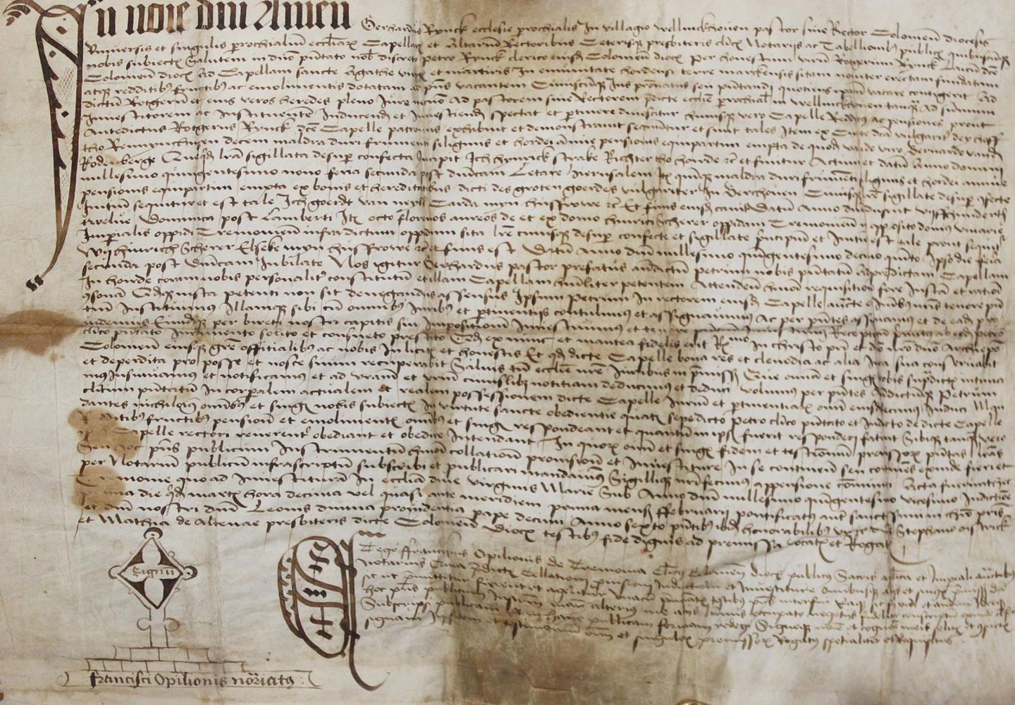 Große Abbildung Nr.1: 126-483 Notariatsinstrument.: (Handschriften, Dortmund)