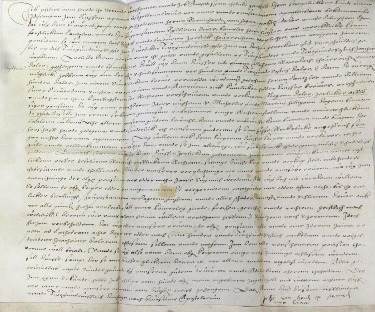 Große Abbildung Nr.1: 126-485 Erbkaufbrief.: (Handschriften, Geseke)