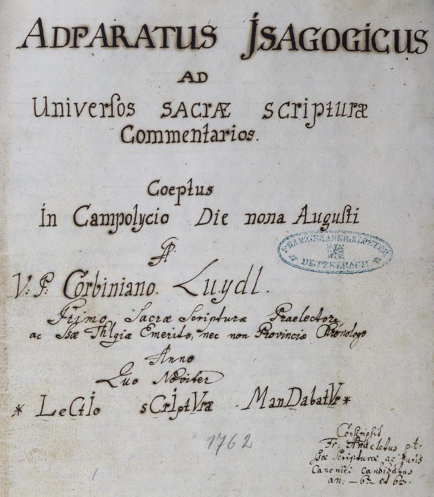 Große Abbildung Nr.1: 126-496 Luydl,C.: (Handschriften)