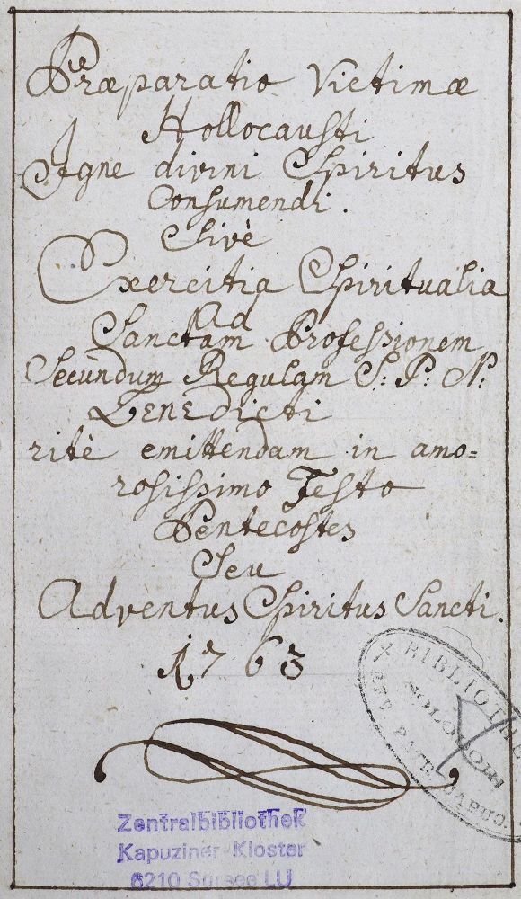 Große Abbildung Nr.1: 126-499 Praeparatio Victimae Hollocausti.: (Handschriften)