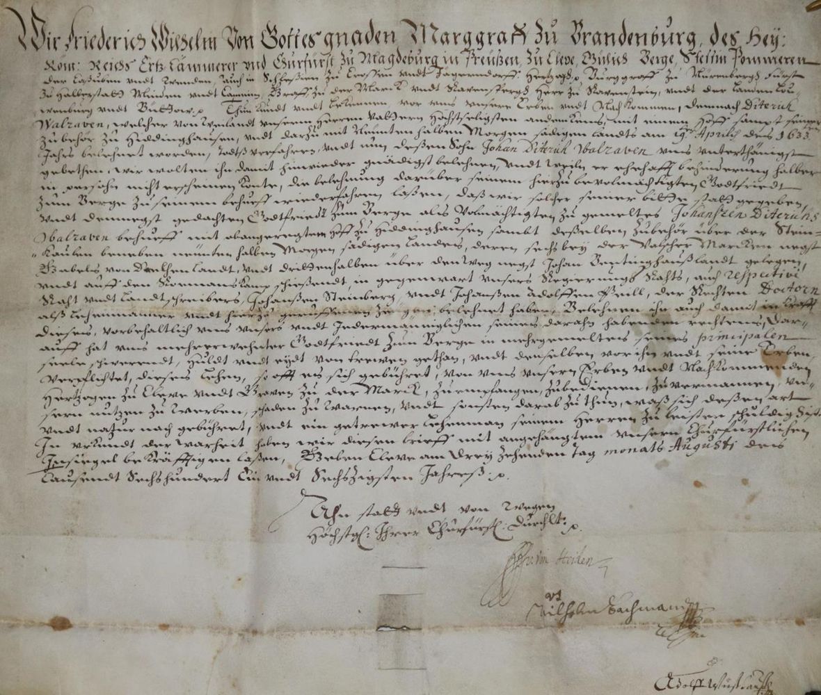 Große Abbildung Nr.1: 126-500 Friedrich Wilhelm,: (Handschriften, Preussen)