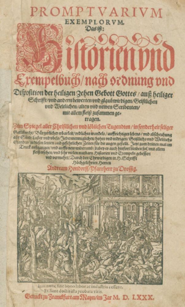 Große Abbildung Nr.1: 126-513 Hondorff,A.: (Alte Drucke, Handschriften und Theologie)
