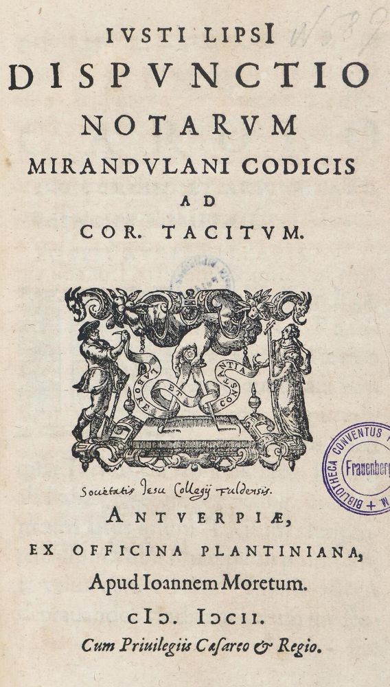 Große Abbildung Nr.1: 126-538 Lipsius,J.: (Alte Drucke, Handschriften und Theologie)
