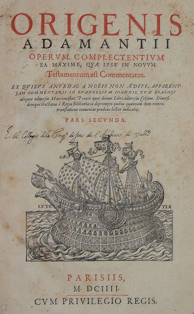 Große Abbildung Nr.1: 126-571 Origenes.: (Alte Drucke, Handschriften und Theologie)