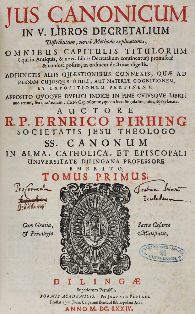 Große Abbildung Nr.1: 126-583 Pirhing,E.: (Alte Drucke, Handschriften und Theologie)