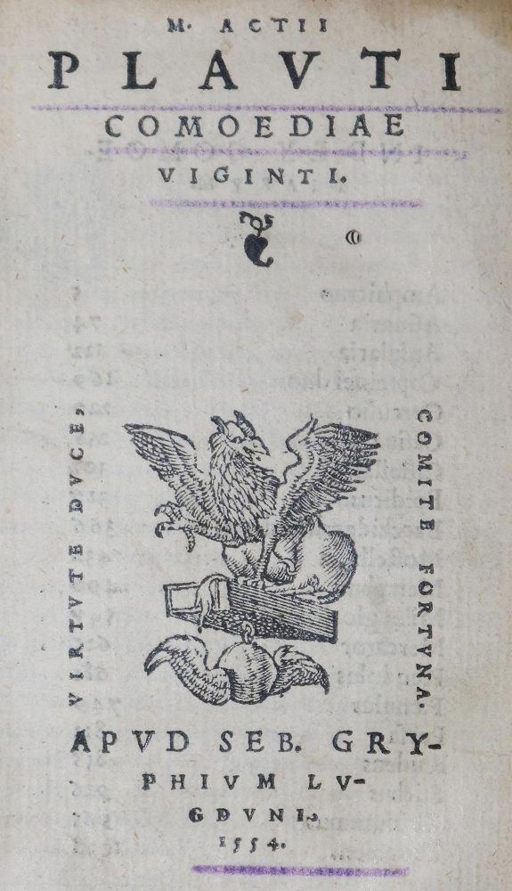 Große Abbildung Nr.1: 126-586 Plautus,M.A.: (Alte Drucke, Handschriften und Theologie)