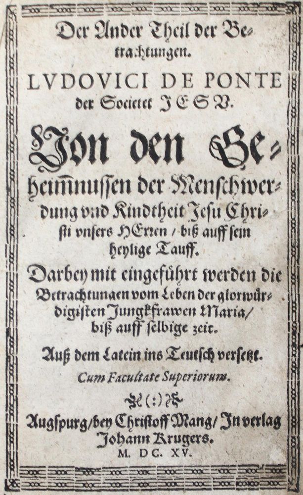 Große Abbildung Nr.1: 126-591 Puente,L.de la.: (Alte Drucke, Handschriften und Theologie)