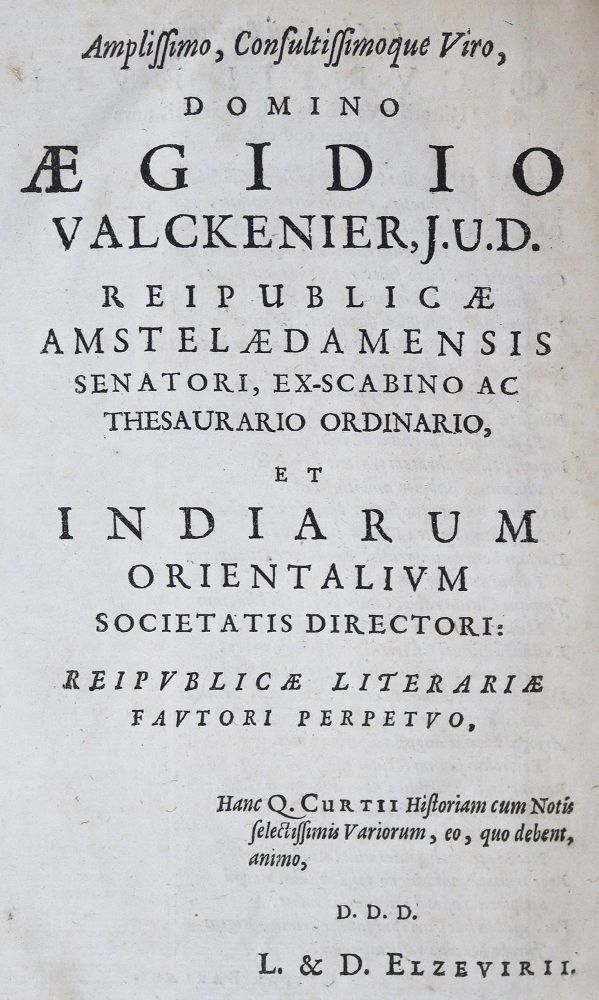 Große Abbildung Nr.2: 126-593 Quintus Curtius Rufus.: (Alte Drucke, Handschriften und Theologie)