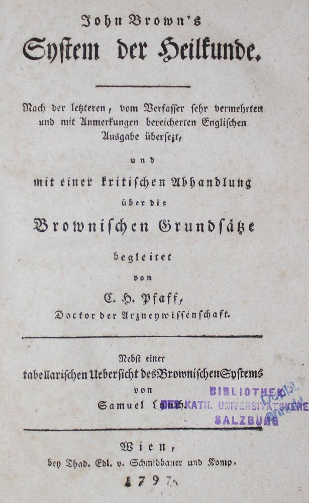 Große Abbildung Nr.1: 126-61 Brown,J.: (Aus der Sammlung Professor Dr.Dr.Johannes Büttner Teil 1)