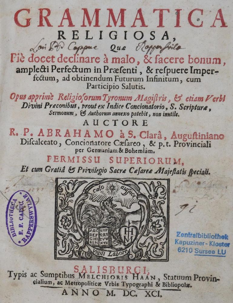 Große Abbildung Nr.1: 126-617 Sammlung: (Alte Drucke, Handschriften und Theologie)